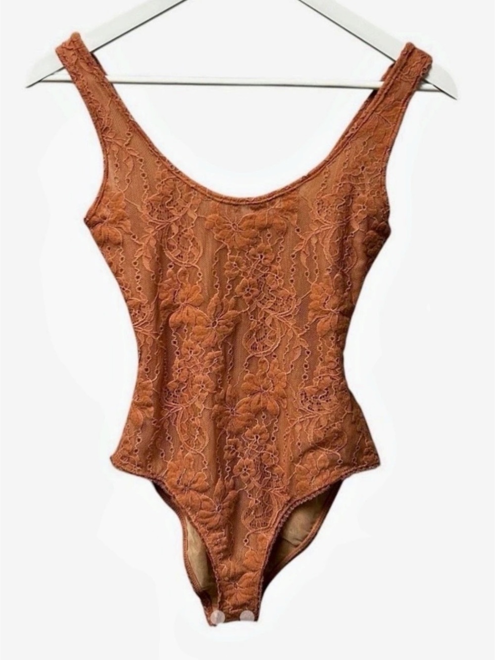 Zimmermann Scoop Neck Bodysuit Floral Lace Bodysuit in Blush NWT